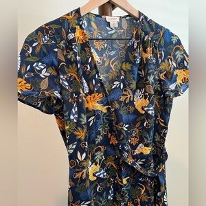 J Crew Factory Safari Wrap Dress (00)